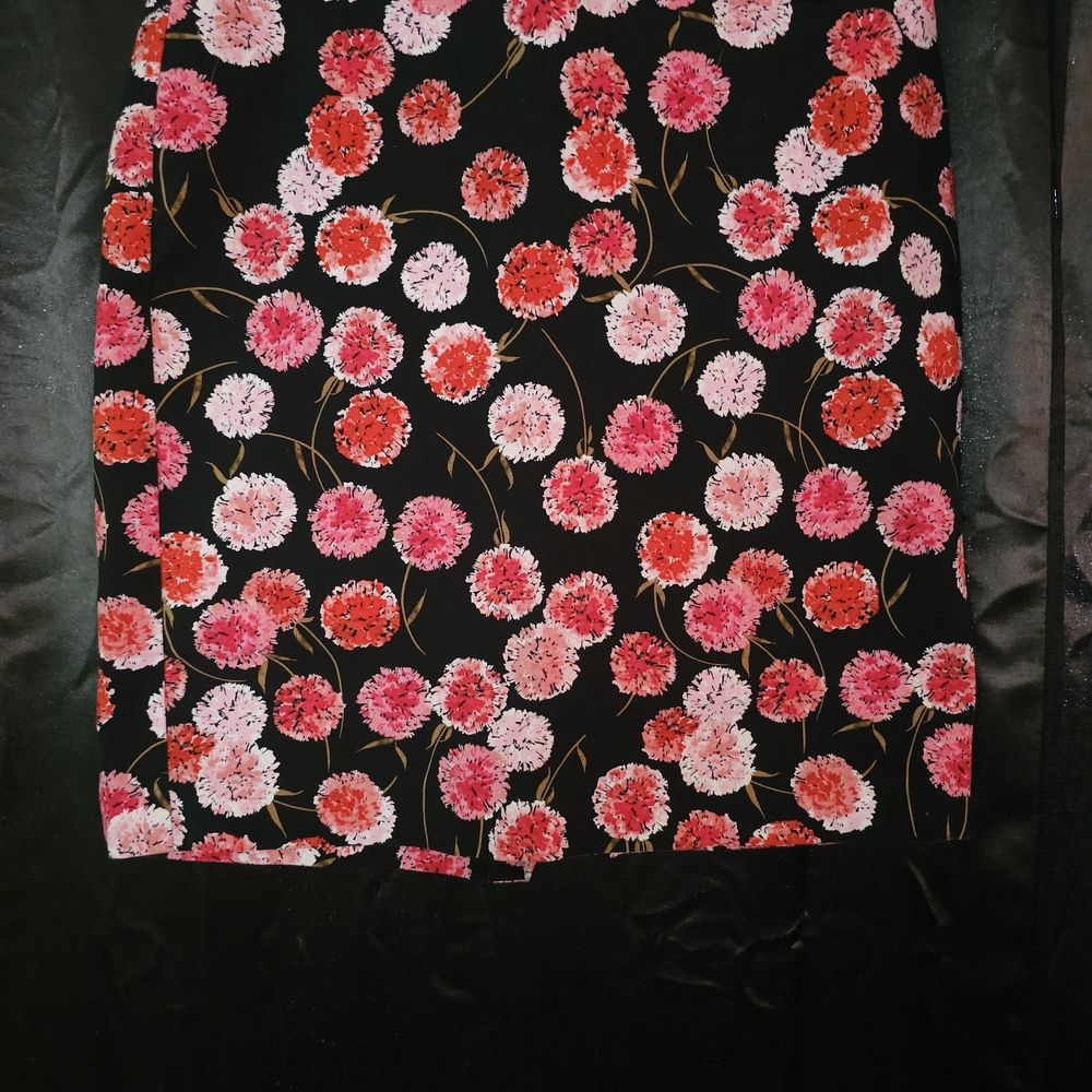 Talbots Women’s 10P Vibrant Floral Print Cotton Stretch A Line Midi Skirt